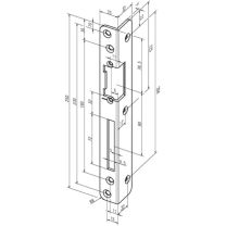ASSA ABLOY Sicherheits-Winkelschließblech 069 Stärke 3 mm Stahl weiß DIN rechts