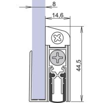ATHMER Türdichtung Schall-Ex® GS-8 1-407 1-seitig Länge 1083 mm Aluminium silberfarben eloxiert grau Glastüren links/rechts