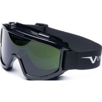 UNIVET Vollsichtschutzbrille 601 EN166, EN169, EN175 Rahmen grau / Scheibe grün IR5 Polycarbonat