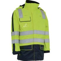 ELKA RAINWEAR Multinorm-Warnschutzparka SECURETECH Größe M gelb/marineblau