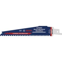BOSCH Säbelsägeblatt Wood Metal Demolition S 1167 XHM Länge 225 mm Breite 25 mm 5 mm S-Schaft 3 Stück / Karte