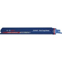 BOSCH Säbelsägeblatt Expert Thick Tough Metal Länge 225 mm Breite 25 mm Zahnteilung TPI 8 3 mm S-Schaft 3 Stück / Karte