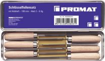 PROMAT Schlüsselfeilensatz DIN 7283 A-F L.100mm Hieb 2