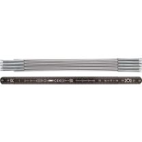 BMI Gliedermaßstab Länge 2 m Breite 14 mm mm/ mm EG II Aluminium schwarz