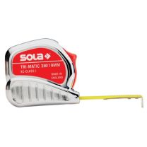 SOLA Taschenrollbandmaß TRI-MATIC Länge 8 m Breite 25 mm mm/cm EG I Kunststoff Stopptaste