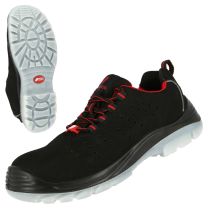 NITRAS MICRO STEP, S1P Sicherheitshalbschuhe, strapazierfähige Mikrofaser, schwarz, widerstandsfähige PU / TPU-Laufsohle, schwarz / transparent, EN ISO 20345 - Gr. 35 - 50 - 1 Paar