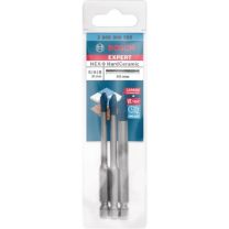 BOSCH Keramikbohrersatz Expert HardCeramic HEX-9 3-teilig 3 Stück Schaft 6-kant