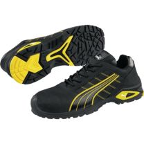PUMA Sicherheitsschuh Amsterdam Low Größe 46 schwarz/gelb S3L FO SR EN ISO 20345 Nubukleder