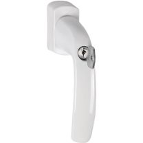 HOPPE Fenstergriff New York 0810S/US10 100Nm Aluminium F9016 / verkehrsweiß 32-42 mm Secustik® / VarioFit® abschließbar