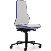 BIMOS Arbeitsdrehstuhl Neon Rollen ohne Polsterelement blau 450-620 mm Permanentkontakt