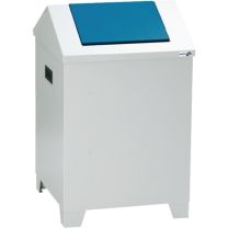 STUMPF Putzwollkasten H680xB400xT400mm Gehäuse lichtgrau, RAL 7035 / Klappe enzianblau, RAL 5010 Stahlblech