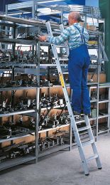 Günzburger Steigtechnik Regalleiter - einhängbar - Leiterlänge: 1,69 m - 4,69 m