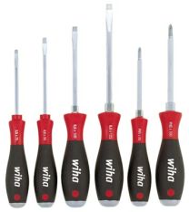 Schraubendrehersatz SoftFinish(R) Schlitz/Phillips / Schlitz/Pozidriv 6-tlg.
