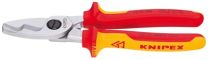 KNIPEX Kabelschere mit Doppelschneide u. 2K-Griffhüllen VDE-isoliert 200 mm