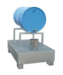 Fassauflagebock, verzinkt, für 1 Stück 200-l-Fass, BxTxH 650x600x415 mm, feuerverzinkt, OHNE AUFFANGWANNE
