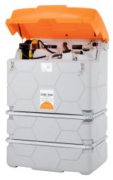Cemo Schmierstoff-Anlage, Outdoor Premium, Vol. 1000 l, 15 m Befüllschlauch, Inkl. digitaler Zähler, mit Klappdeckel, E-Pumpe 9 l/min, 10312