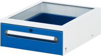 Unterbauschublade BxTxH 490x600x175 mm, 1 Schublade 150 mm, RAL 7035/5010