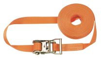 Einteiliger Zurrgurt, 2000 daN zul. Zugkraft in der Umreifung, Gurtbreite 35 mm, Länge 10 m, Farbe orange, 2 Streifen, VE 2 Stück