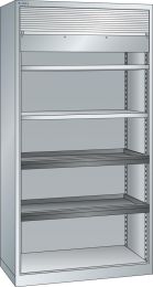 Lista Rollladenschrank, BxTxH 1000x580x1950 mm, 2 Verstellböden, 2 Auszugböden, RAL 7035, Rolllade grau, 58.402.020