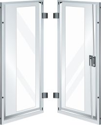 Lista Sichtfensterflügeltüren für Aufsatzschrankgehäuse BxH 1023x1000 mm, RAL 7035, 54 E, 62.620.020