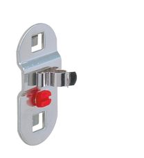 Werkzeugklemme einfach, kleine Grundplatte, Durchm. 16 mm, ähnlich RAL 9006 aluminium