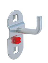 Werkzeughalter mit senkrechtem Hakenende, Durchm. 6 mm, Länge 75 mm, ähnlich RAL 9006 aluminium