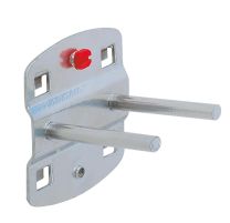 Werkzeughalter doppelt, mit geradem Dorn, Durchm. 6 mm, Länge 50 mm, ähnlich RAL 9006 aluminium