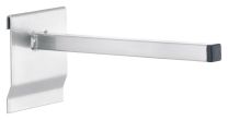 Universalhalter Vierkant, 15x15 mm, Traglast 17 kg, Länge 200 mm, ähnlich RAL 9006 aluminium