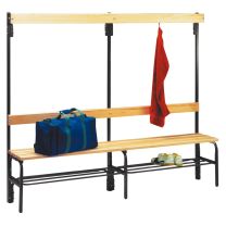Hakenleiste aus Holz - mit 3 /4 /6 Doppelhaken - Länge 1015 /1500 /2000 mm