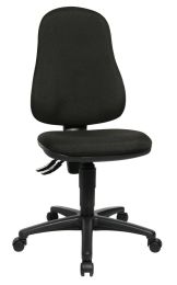 Bürodrehstuhl - Sitz-BxTxH 450x440x420-550 mm - Lehnenh. 580 mm - Permanentk. - Muldensitz - schwarz / royalblau / orange