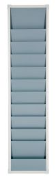 Werkstattplaner schmal, 10 Schienen, BxTxH 315x76x1278 mm
