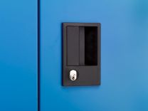 Lista Schwerlastschrank, Vollblechtüren mit Zylinderschloss, BxTH 1100x641x1950 mm, RAL 5012, 98.089.010