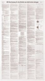 Hinweisschild, Aushang VDE-Bestimmung für den Betrieb von elektrischen Anlagen, Kunststoff, 660x1000mm