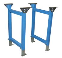 Stütze mit Drehgelenk, für Bahnbreite 400 mm, höhenverstellbar 330-395 mm, passend zu Schwerlast-Rollenbahnen