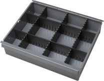 Einteilungsset, Steckleisten (3xTiefe, 2xBreite), Kunststoff, für Schubladenhöhe 80 mm