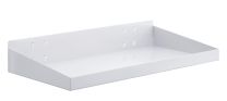 Stahlboden/Ablage, mit Abrollrand,BxT 490x243 mm, lichtgrau