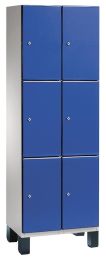CP Fächerschrank, 2x4 Fächer, Abt. B 300 mm, Selbstbelüftungskonzept, BxTxH 600x525x1980 mm, RAL 7035/5012