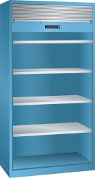 Lista Rollladenschrank, BxTxH 1000x580x1950 mm, 4 Verstellböden, RAL 5012, Rolllade grau, 58.401.010