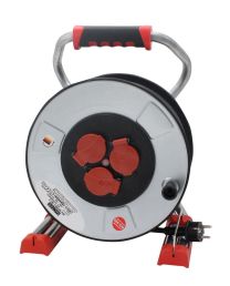 JeCo Stahlblech-Kabeltrommel 40 m Kabel H07RN-F 3G1,5, 230 V