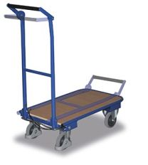 VARIOfit Klappwagen mit Totmannbremse, 1 Bügel, Ladefläche LxB 720x450 mm, Außenmaße LxBxH 845x450x940 mm, Traglast 150 kg, sw-450.831