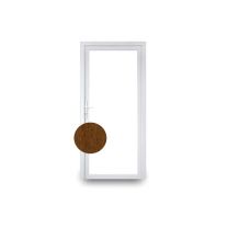 EcoLine Nebeneingangstür 2-fach-Verglasung - Profil 60 mm - Ganzglas - innen weiß/außen Golden Oak