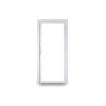 EcoLine Nebeneingangstür 2-fach-Verglasung - Profil 60 mm - Ganzglas - weiß - außenöffnend