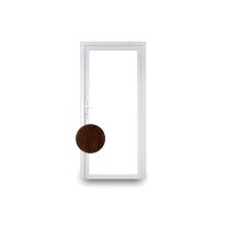 EcoLine Nebeneingangstür 2-fach-Verglasung - Profil 60 mm - Ganzglas - innen weiß/außen Nussbaum