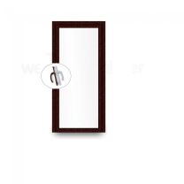 EcoLine Nebeneingangstür 2-fach-Verglasung - Profil 60 mm - Ganzglas - innen weiß/außen Mahagoni