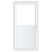 Aluminium Nebentür - weiß - außenöffnend - 1/3 Glas - 2/3 Füllung