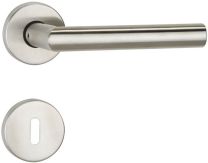HERMAT Drückergar. 1802 Basic 02 BB mit Rosetten, Edelstahl matt