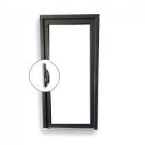 EcoLine Nebeneingangstür 2-fach-Verglasung - Profil 60 mm - Ganzglas - innen weiß/außen Anthrazit