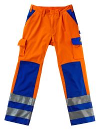 MASCOT Warnschutz-Bundhose "Olinda" orange/kornblau Gr.46