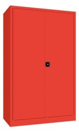 Flügeltürenschrank, Vollblechtüren, 4 verzinkte Böden, BxTxH 1200x600x1950 mm, RAL 3000