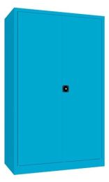 Flügeltürenschrank, Vollblechtüren, 4 verzinkte Böden, BxTxH 1200x600x1950 mm, RAL 5015